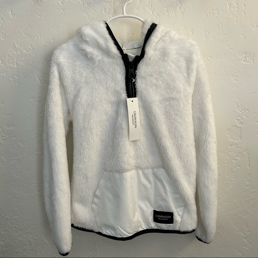 Calvin Klein Performance Fleece Pullover Hoodie - Girls Size 7/8